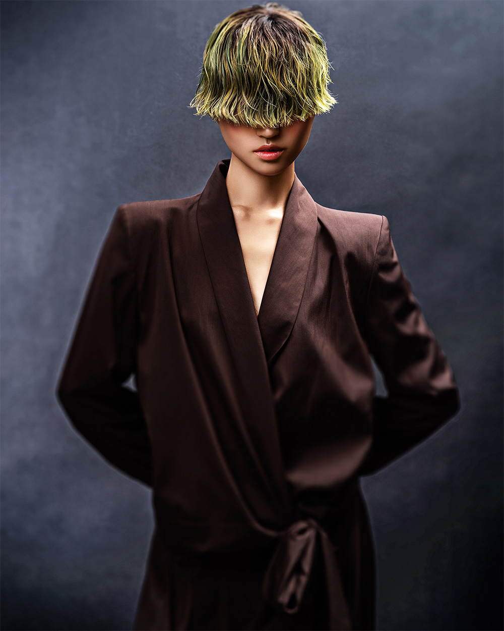 Black and Yellow Textured Bob with Heavy Fringe – James Abu-Ulba – What You Seek Collection